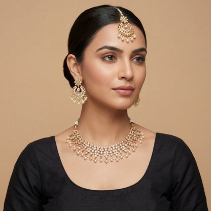 Anmol Floral Polki Necklace Set