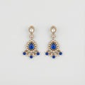 Royal Neelam Pearl Earrings gold-plated statement earrings for Indian bridal and festive wear