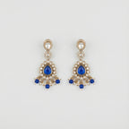 Royal Neelam Pearl Earrings gold-plated statement earrings for Indian bridal and festive wear
