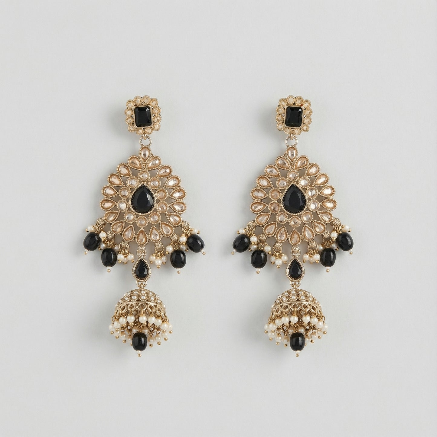 Onyx Noor Jhumka Earrings