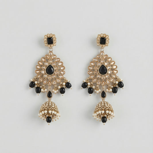 Onyx Noor Jhumka Earrings