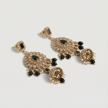 Onyx Noor Jhumka Earrings