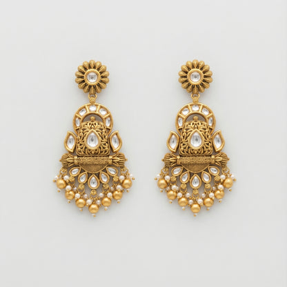 Chandrika Floral Kundan Drops