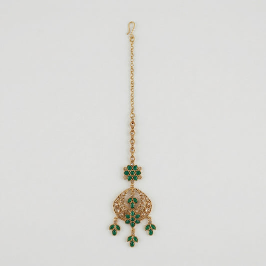 Verdant Glow Kundan Tikka