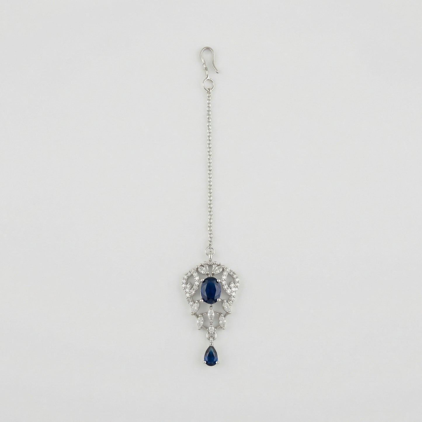 Sapphire Drop Crystal Tikka