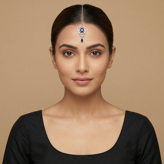 Sapphire Drop Crystal Tikka