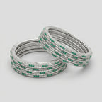 Aqua Glimmer Bangles - Set of 8