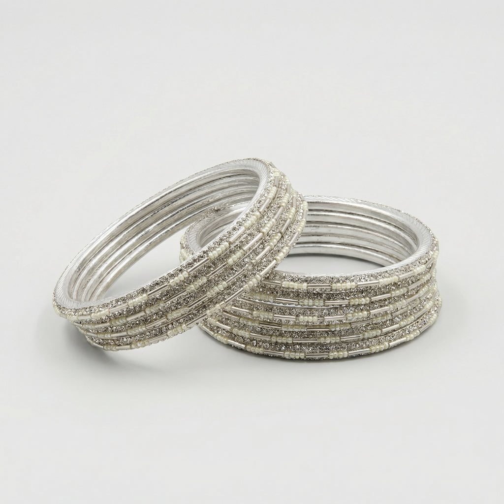 Mint Glimmer Bangles - Set of 8