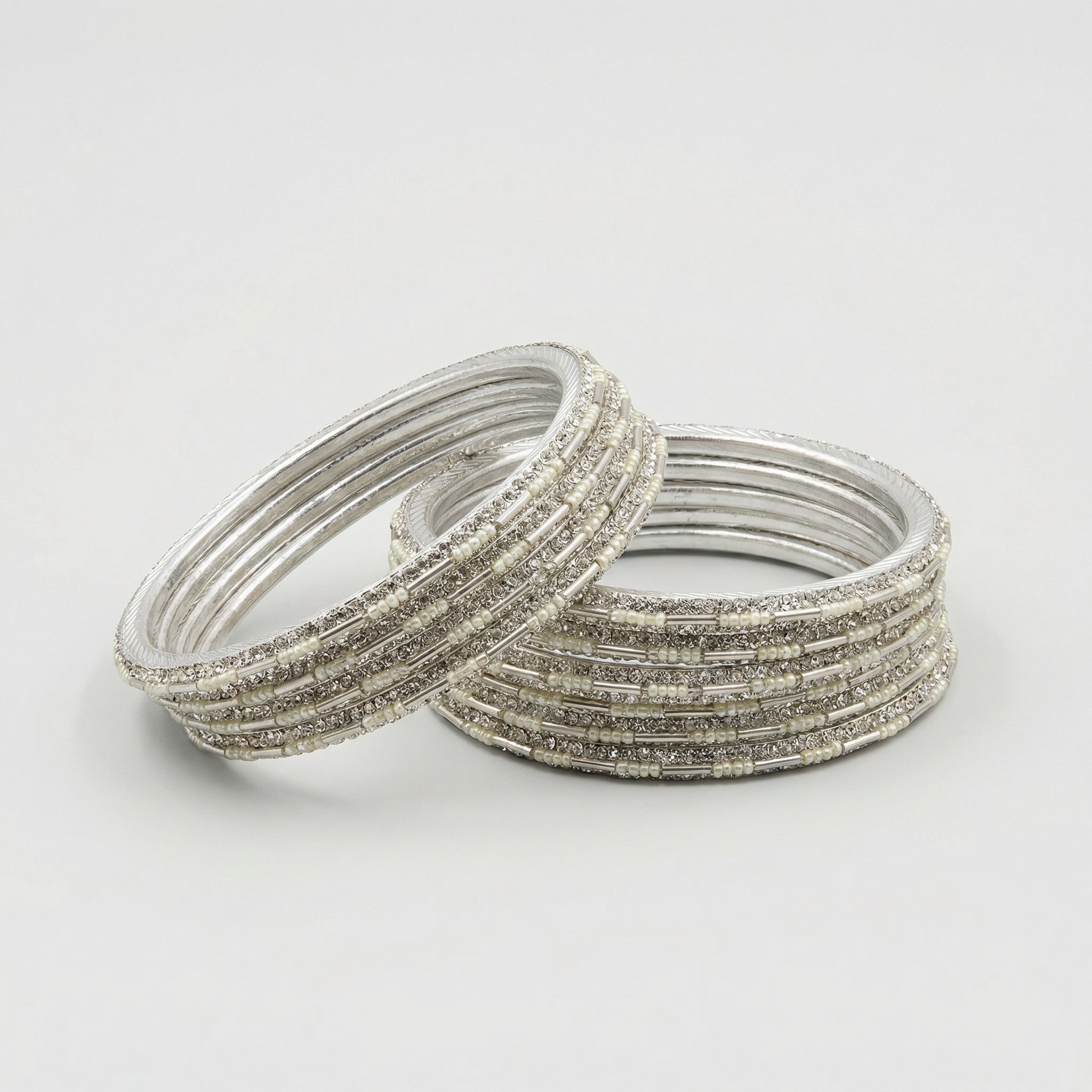 Mint Glimmer Bangles - Set of 8