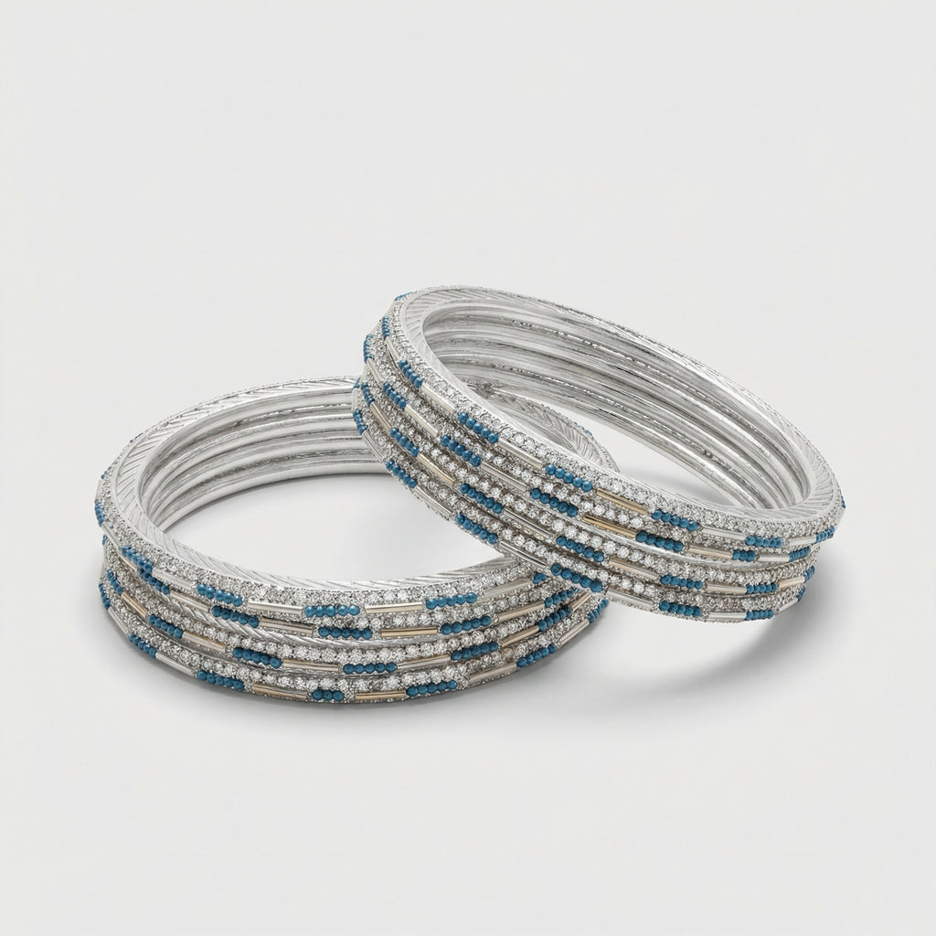 Midnight Blue Bangles - Set of 8