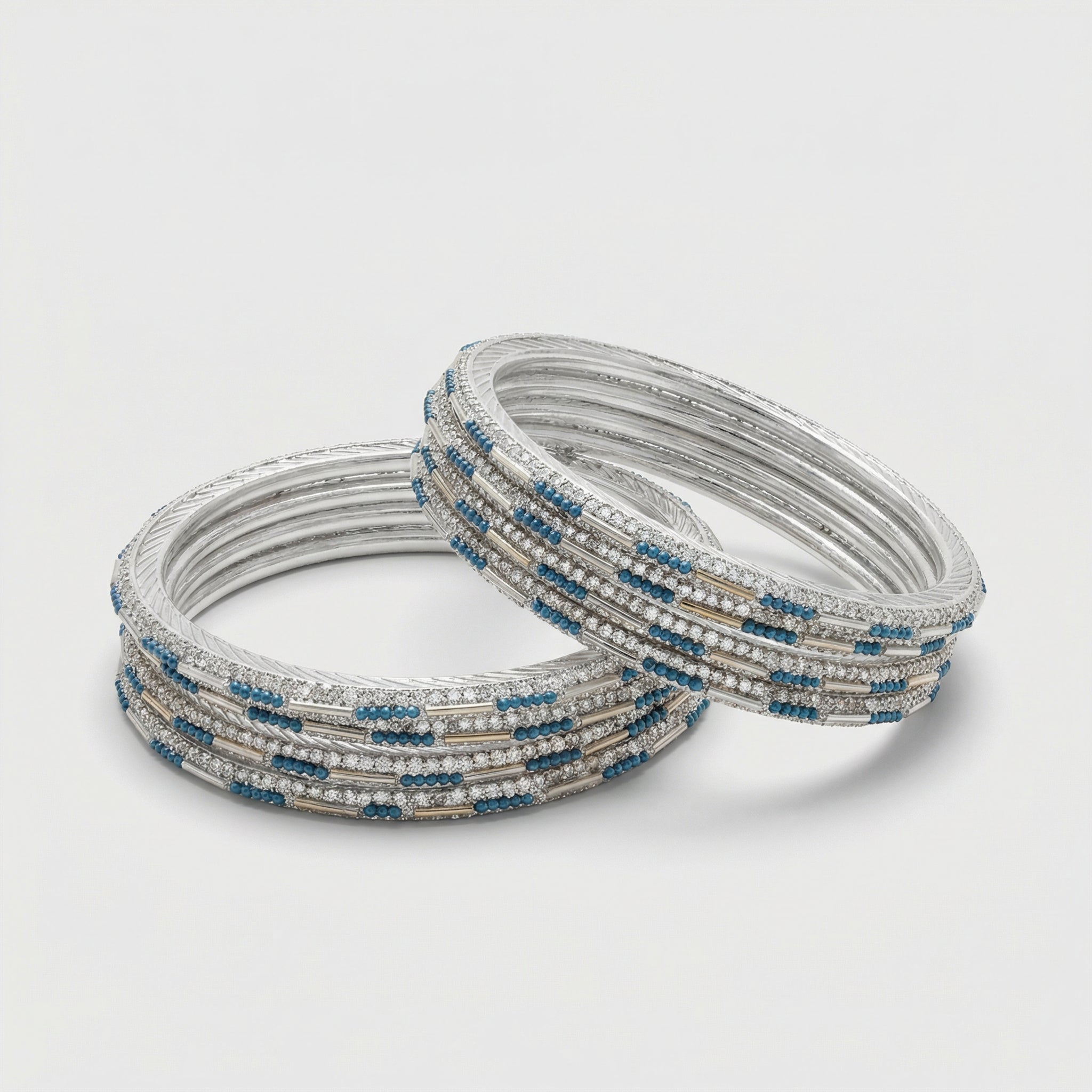 Midnight Blue Bangles - Set of 8