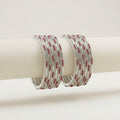 Sparkling Ruby Bangles - Set of 8