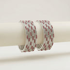Sparkling Ruby Bangles - Set of 8