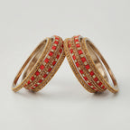 Crimson Jewel Bangles - Set of 6