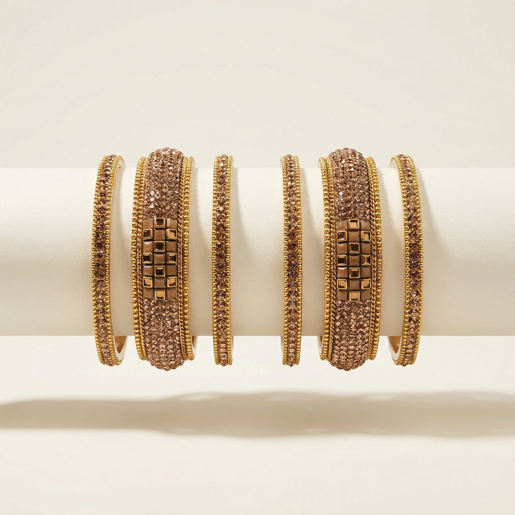 Gilded Bronze Bangles - Set of 6