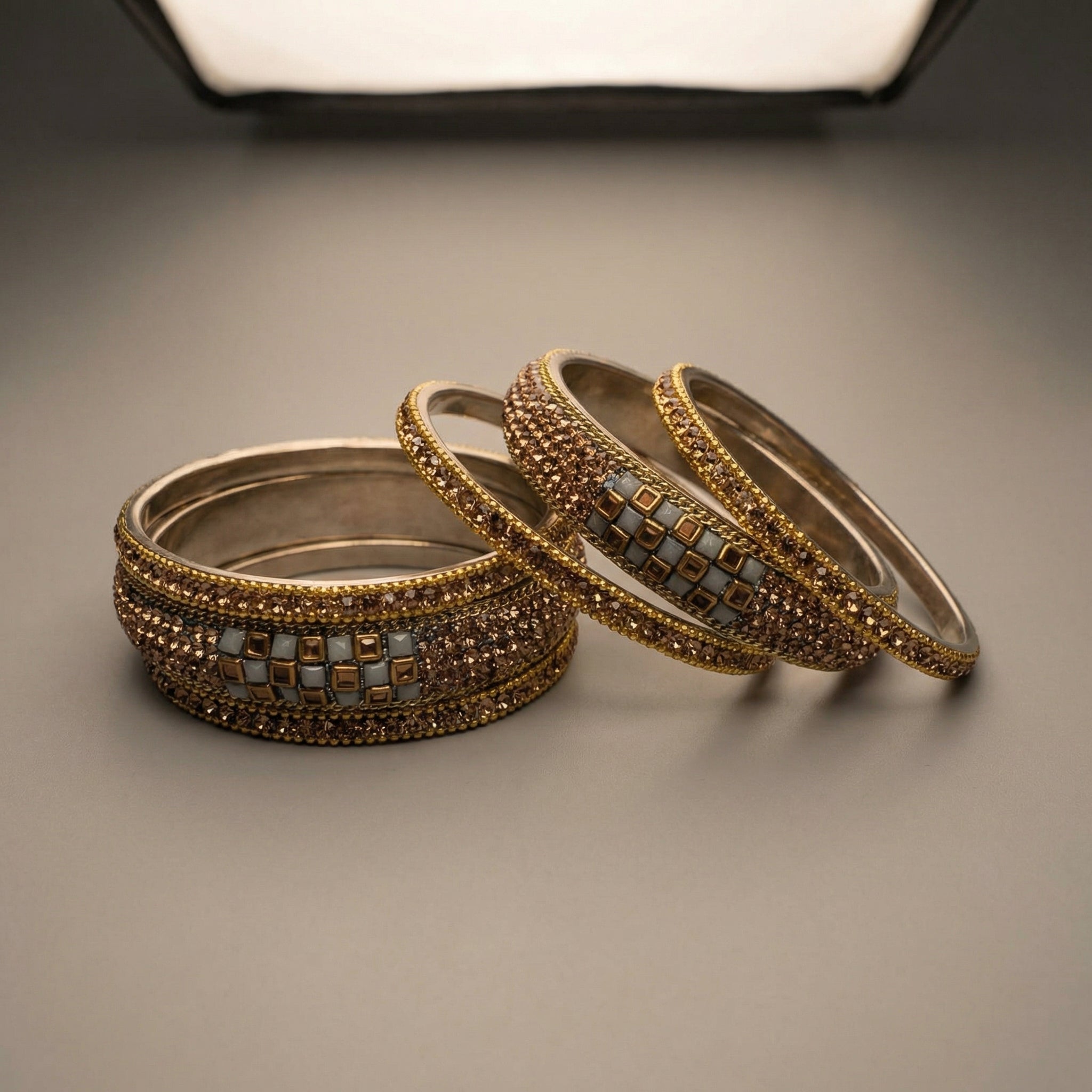 Gilded Bronze Bangles - Set of 6