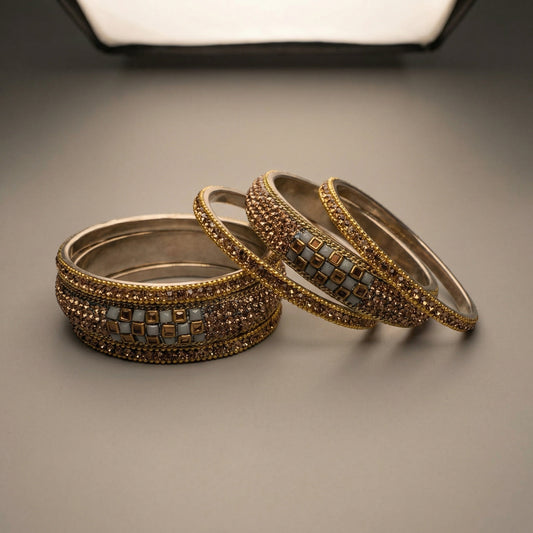 Gilded Bronze Bangles - Set of 6