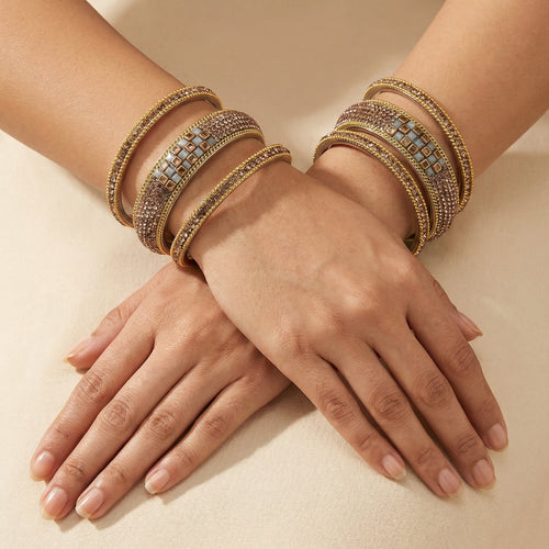 Gilded Bronze Bangles - Set of 6
