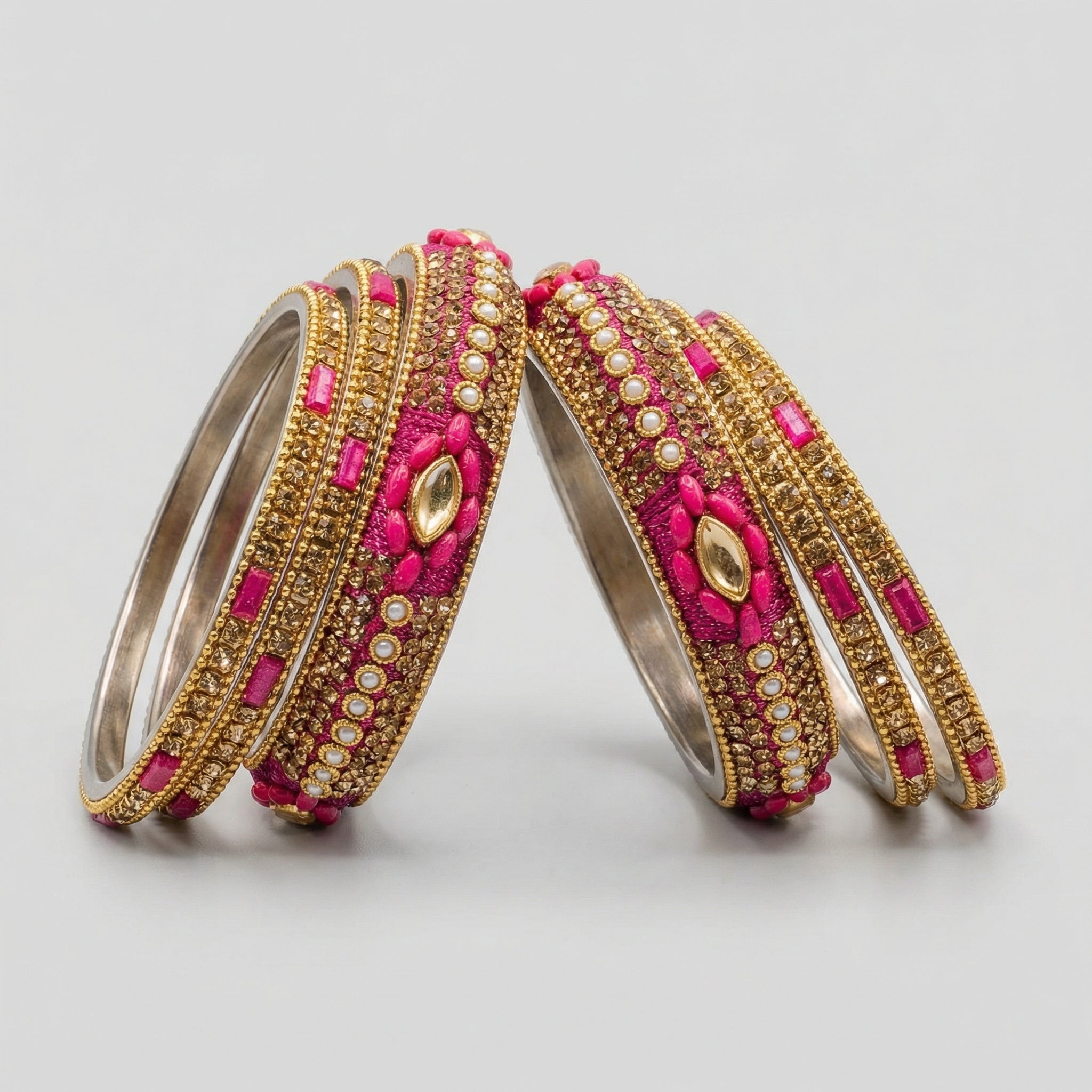 Regal Magenta Kada - Set of 6