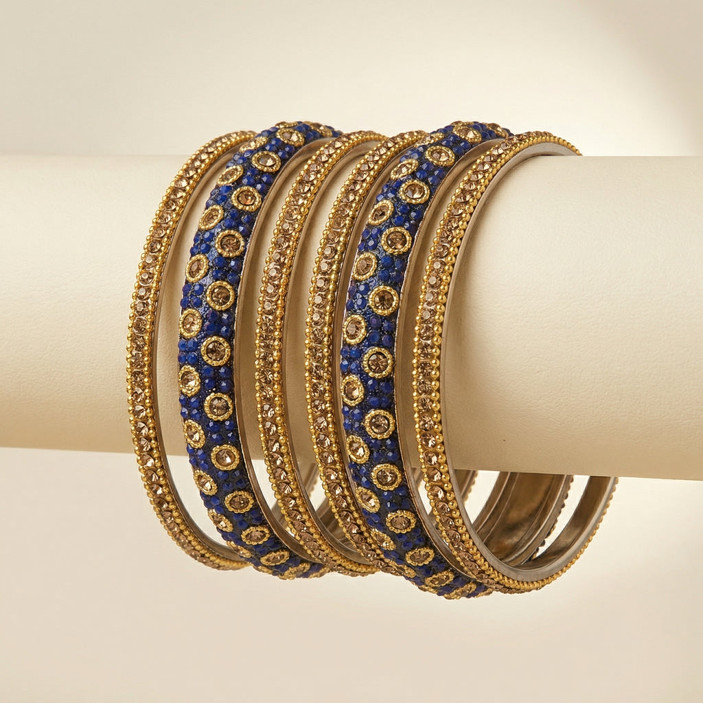 Midnight Amber Bangles - Set of 6