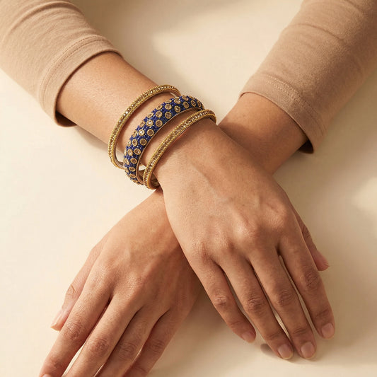 Midnight Amber Bangles - Set of 6