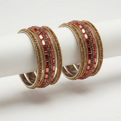Vintage Ruby Bangles - Set of 6