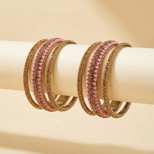 Gilded Rose Bangles - Set of 6