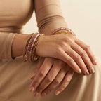 Gilded Rose Bangles - Set of 6