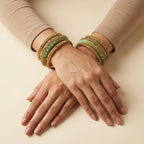 Champagne Mint Bangle - Set of 6