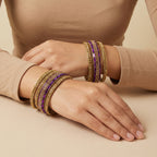 Amethyst Luxe Bangles - Set of 6