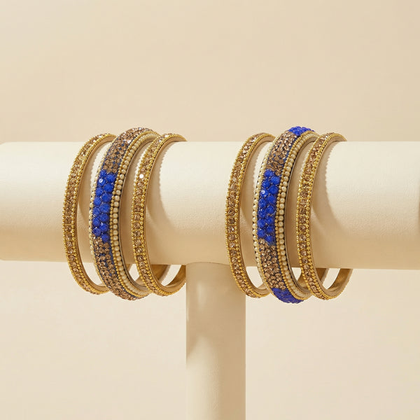 Regal Azure Bangles - Set of 6