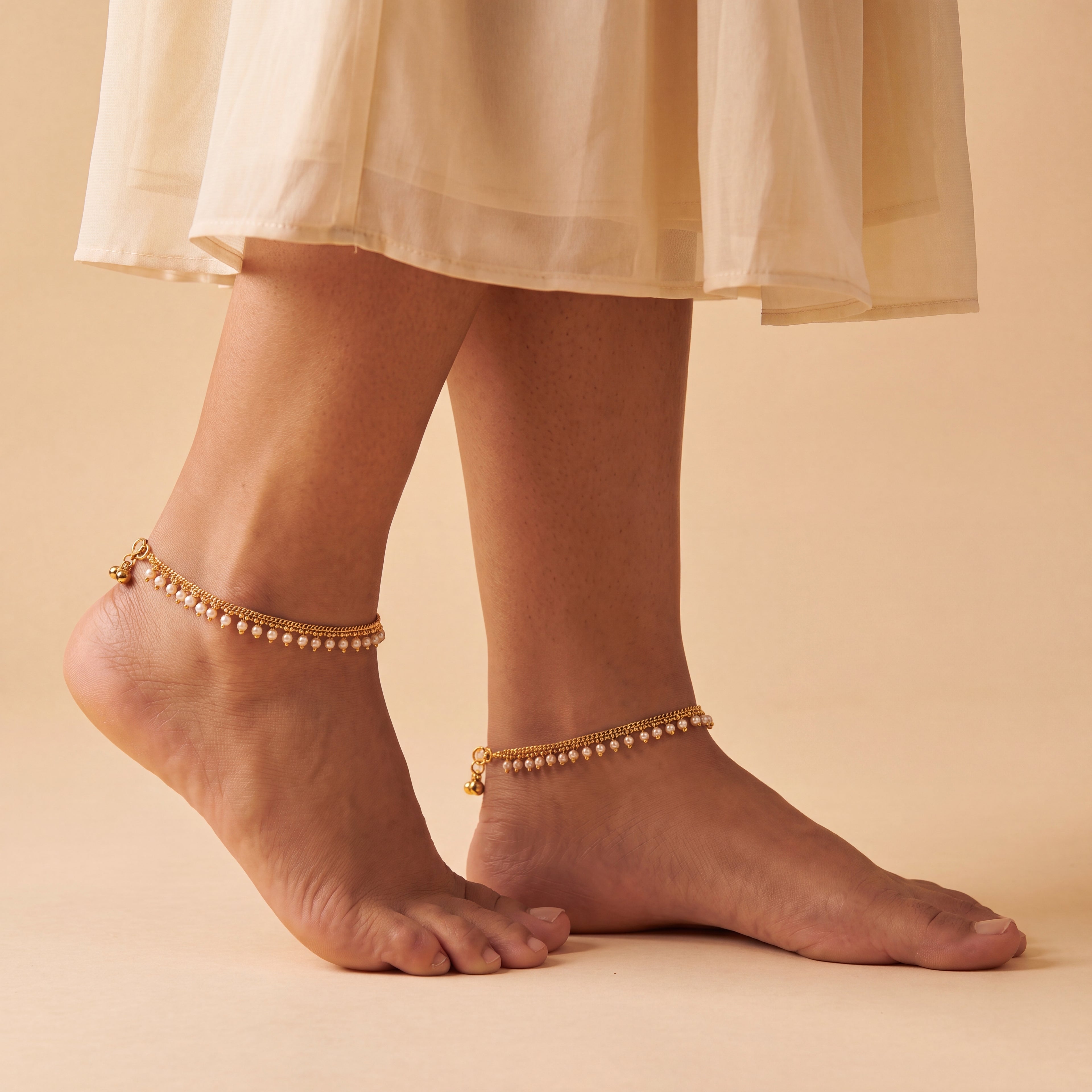 Priya Pearl Anklets