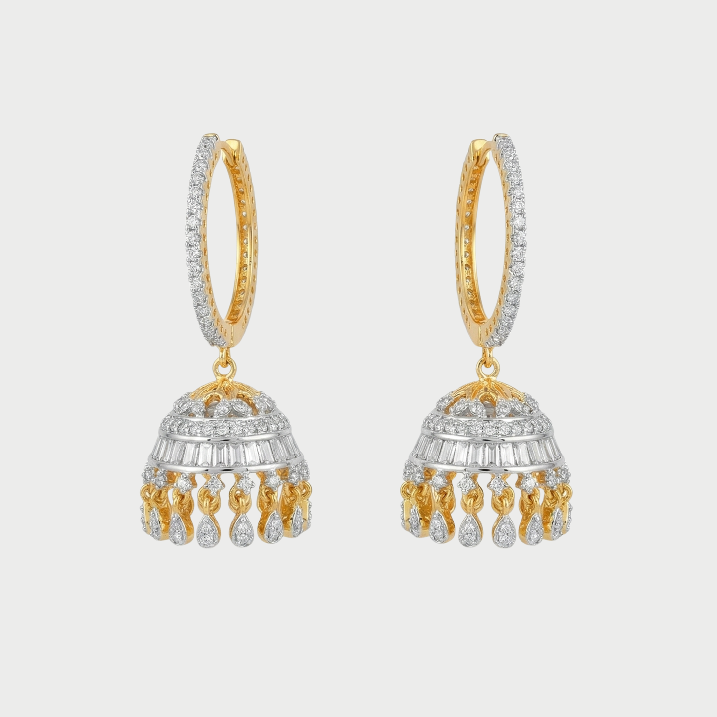 Sona-Ivory Halo Jhumkas