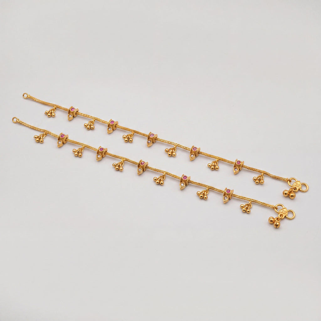 Mira Dewdrop Anklets