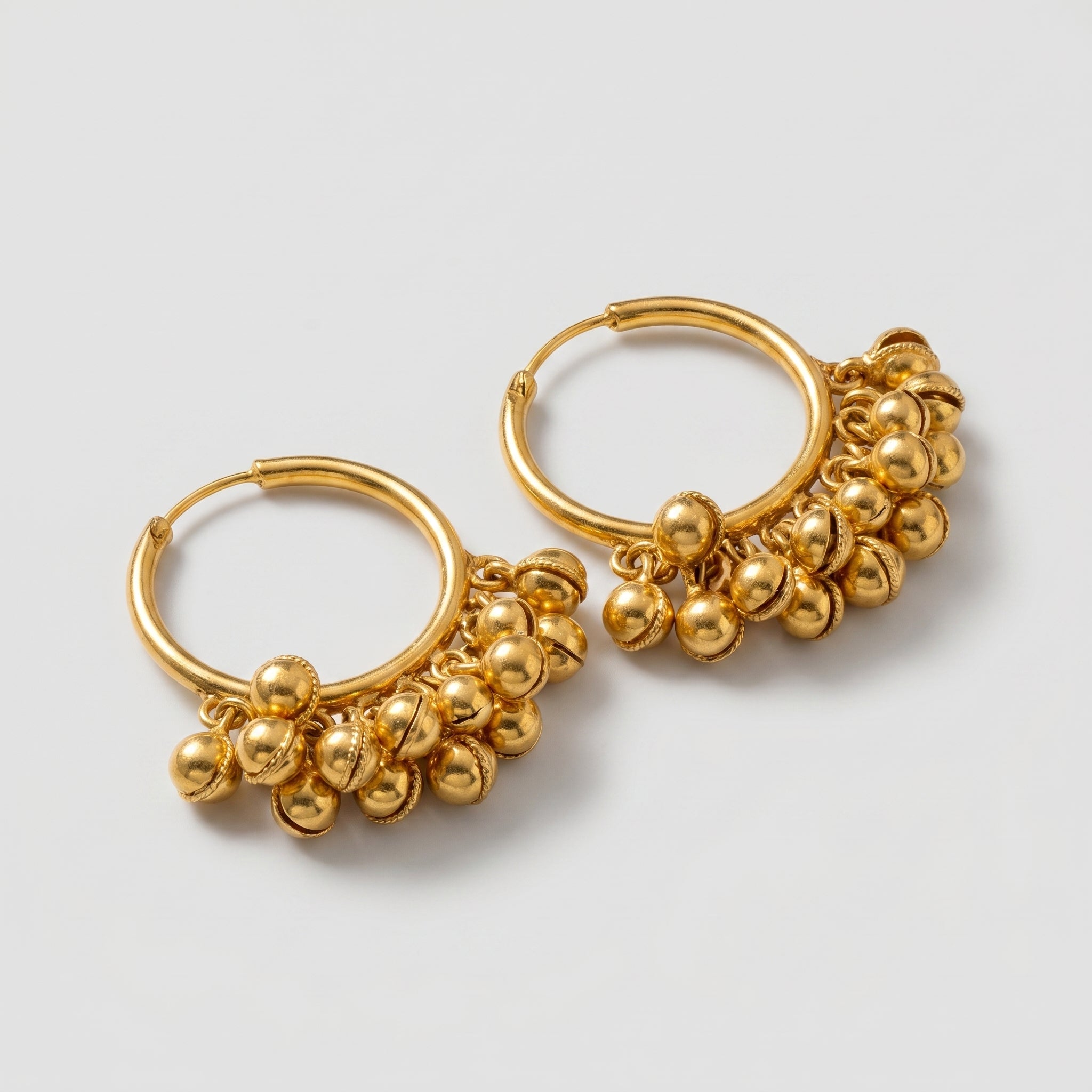 Gold Jhankar Earrings