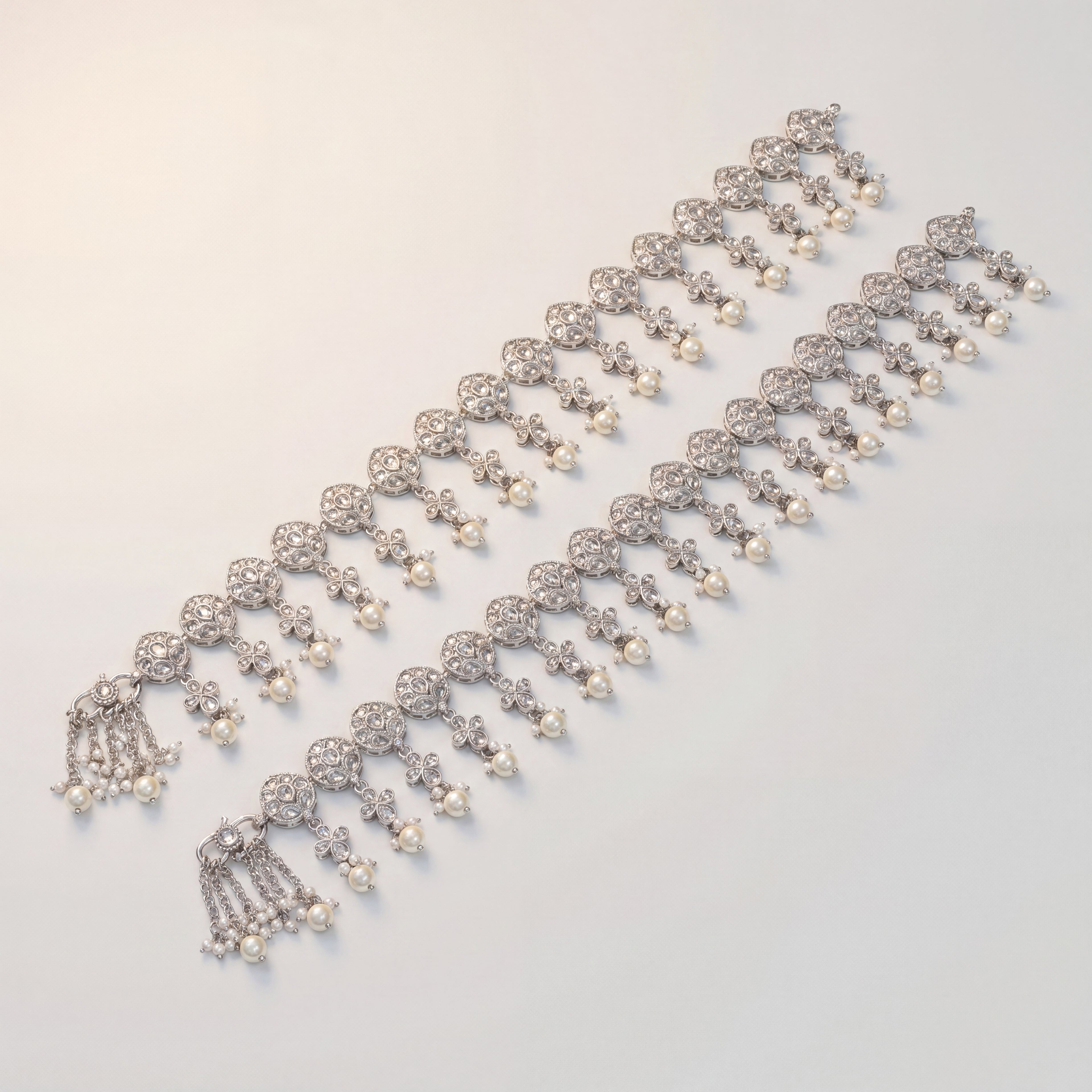 Polki Pearl Anklet
