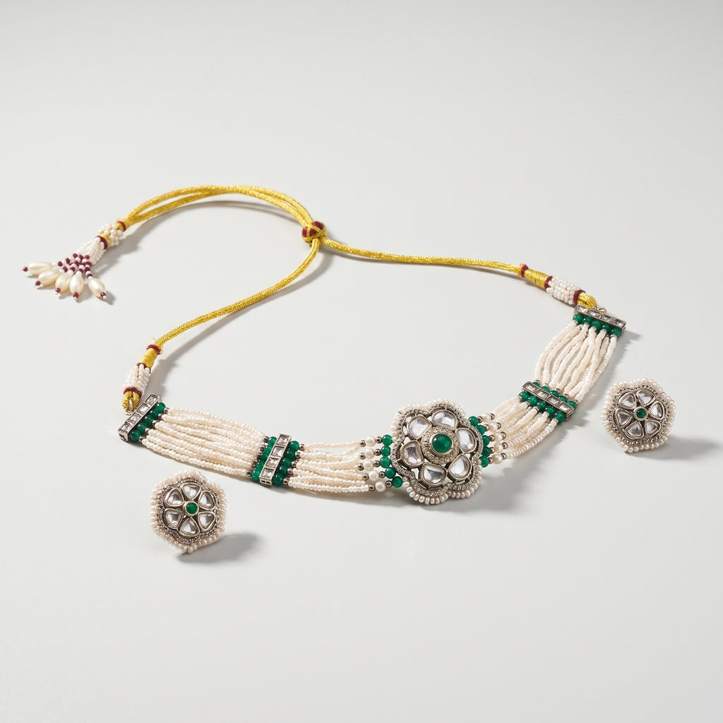 Emerald Polki Necklace