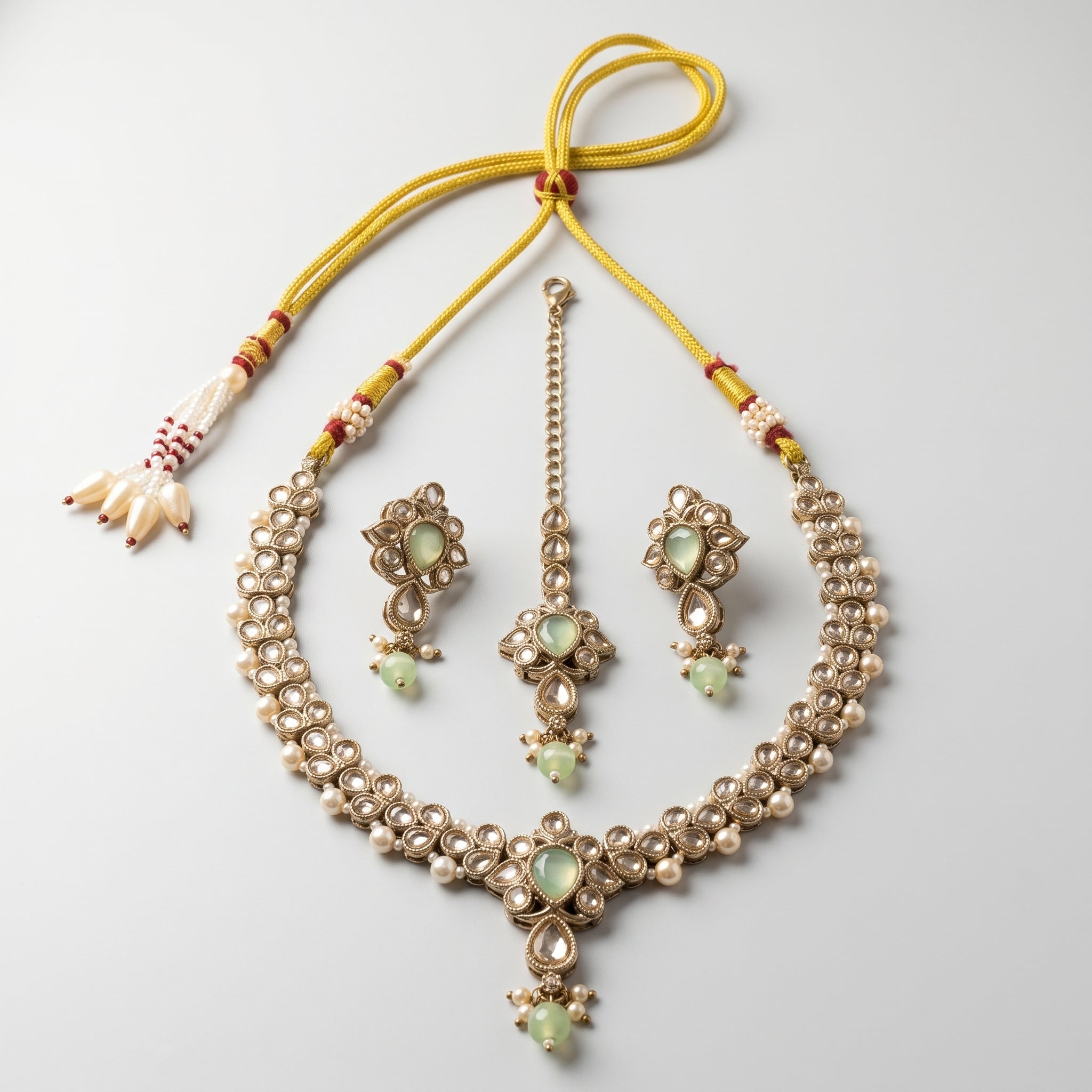 Kundan Mint Necklace