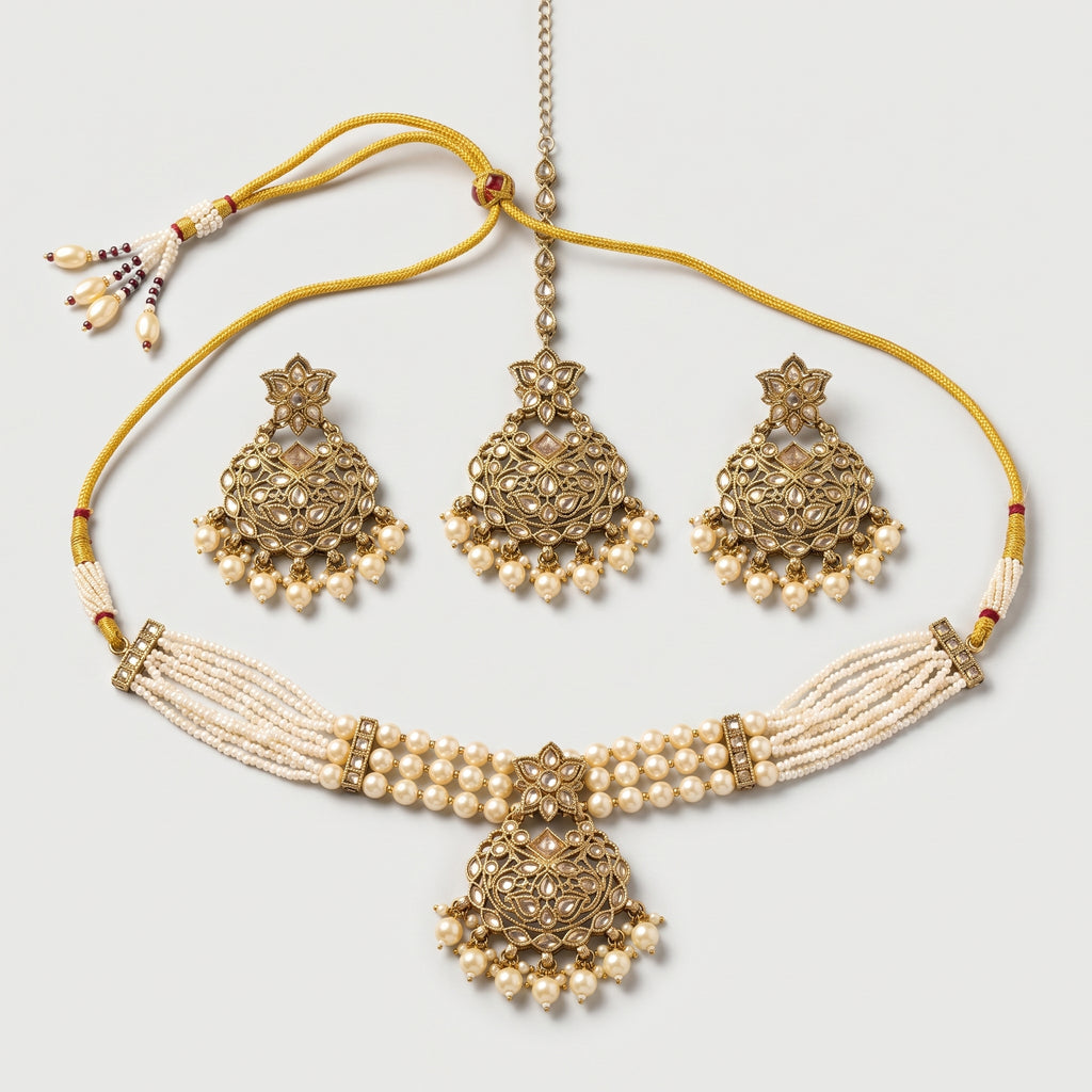 Kundan Moti Necklace