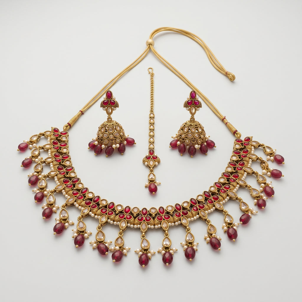 Kundan Ruby Necklace