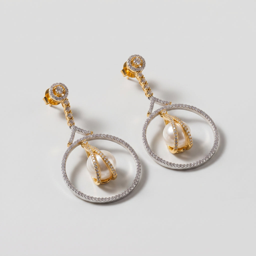Golden Moti Earrings