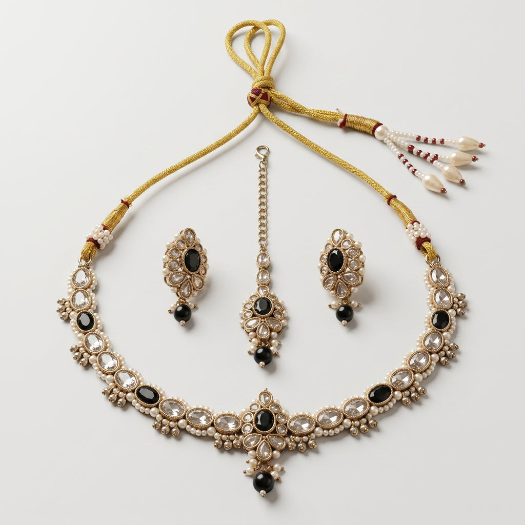 Kundan Onyx Necklace