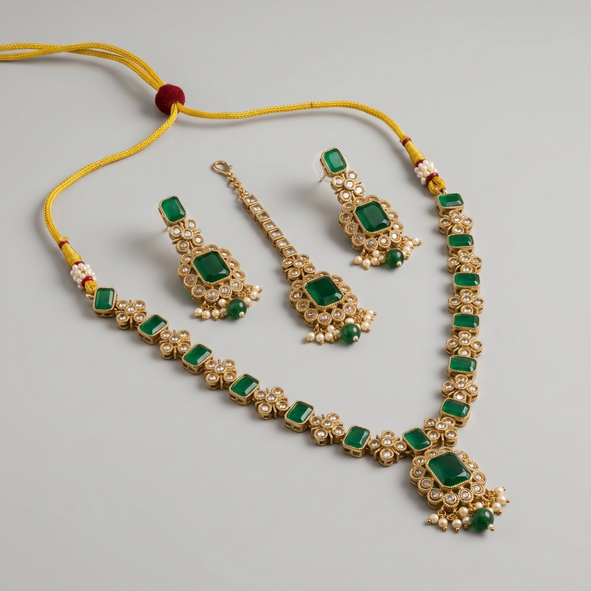 Emerald Floral Necklace