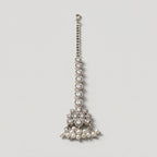 Zara Crystal Tikka detail showing mandala pendant and pearl drops