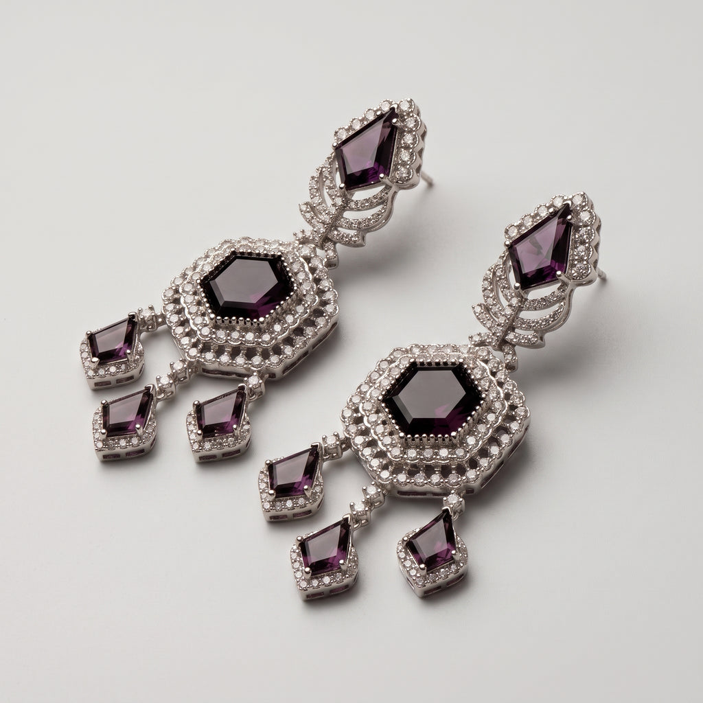 Regal Amethyst Earrings