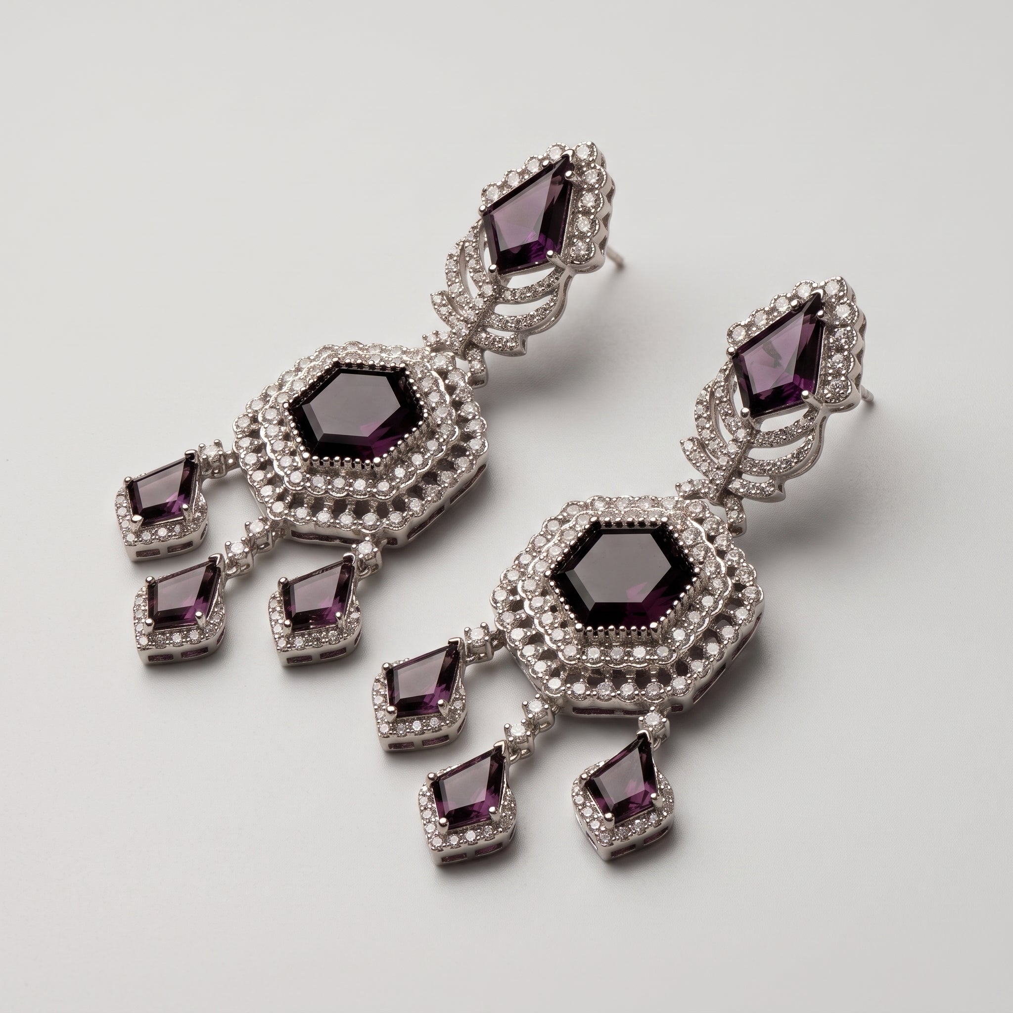 Regal Amethyst Earrings