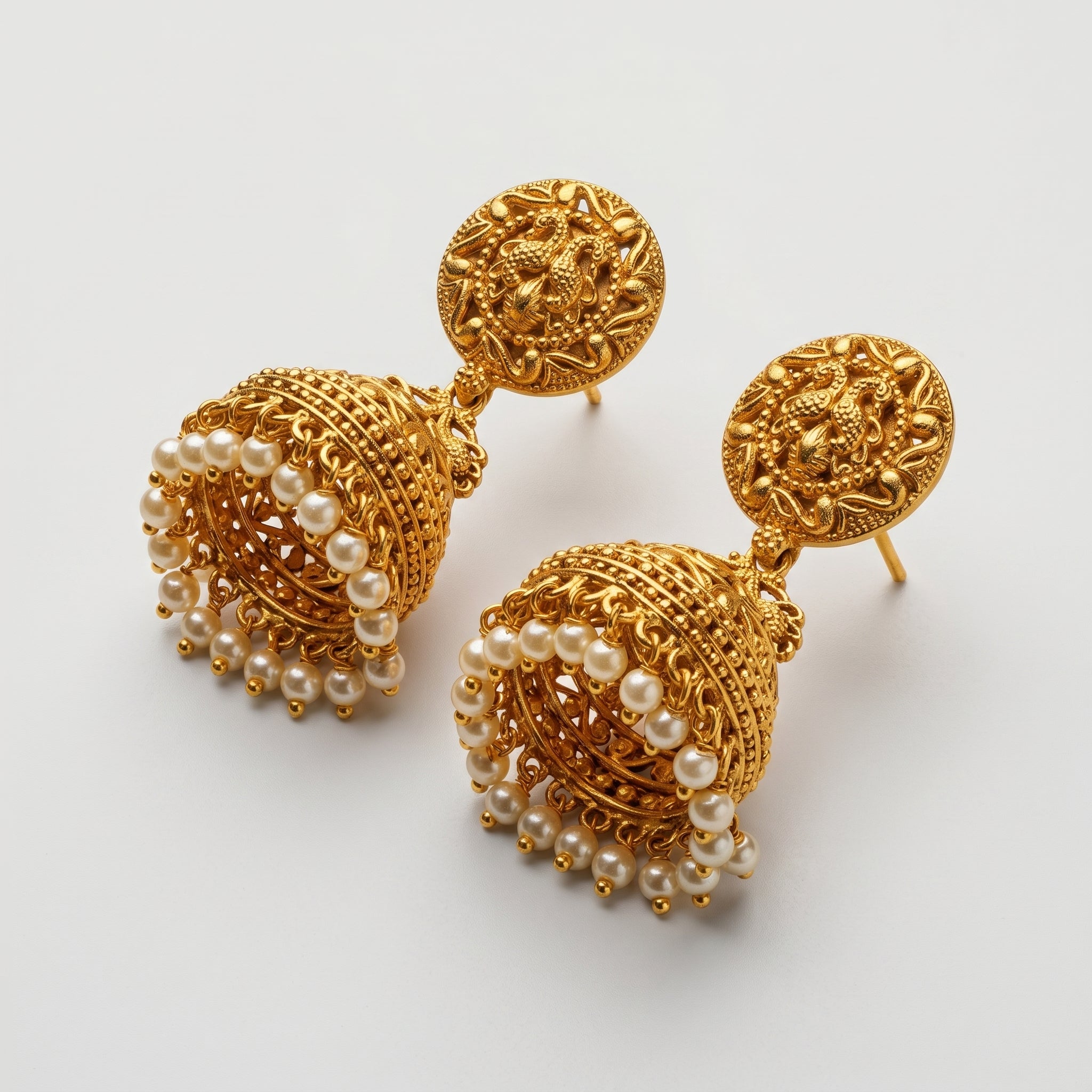 Pearl Jhumka Earrings