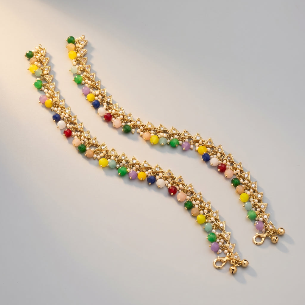 Rangoli Moti Anklet