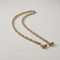 Midnight Glimmer Anklet pair of gold-tone blue and clear stone payals with bells