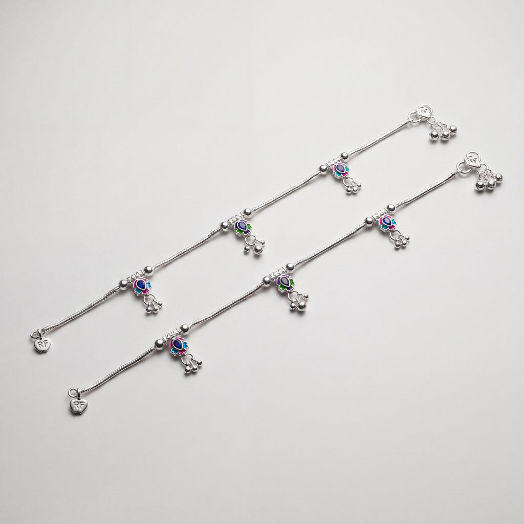 Vibrant Meenakari Anklet